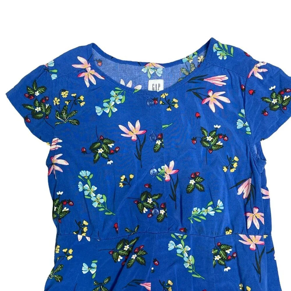 Gap kids Floral Dress Size 6 Blue